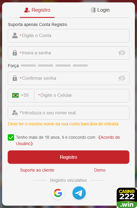 Experiência de Jogos casino222.com